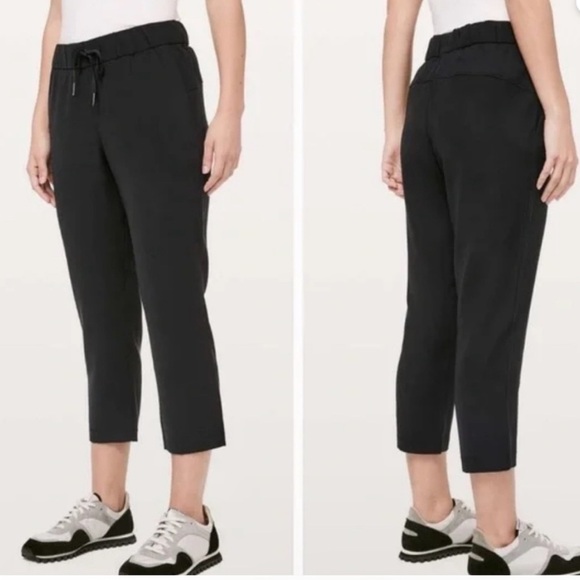 Lululemon On The Fly Crop Woven Black Pant Size 10 - Picture 7 of 7